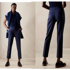 Banana Republic blue Avery Slim fit ankle pants wool blend Sz 6 business career